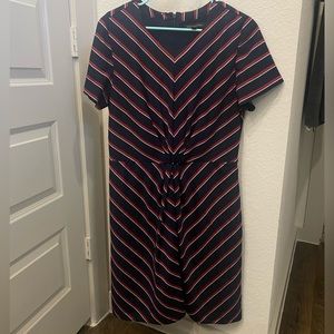 striped business casual dress